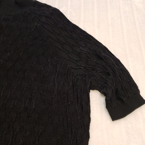 Love & Legend Black Textured Mock Neck Top - Picture 5 of 16